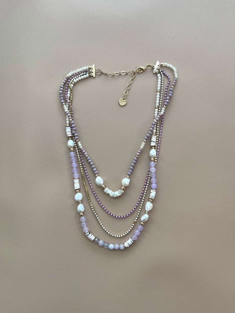 Nakamol Layered Pearl Beaded Necklace NWOT